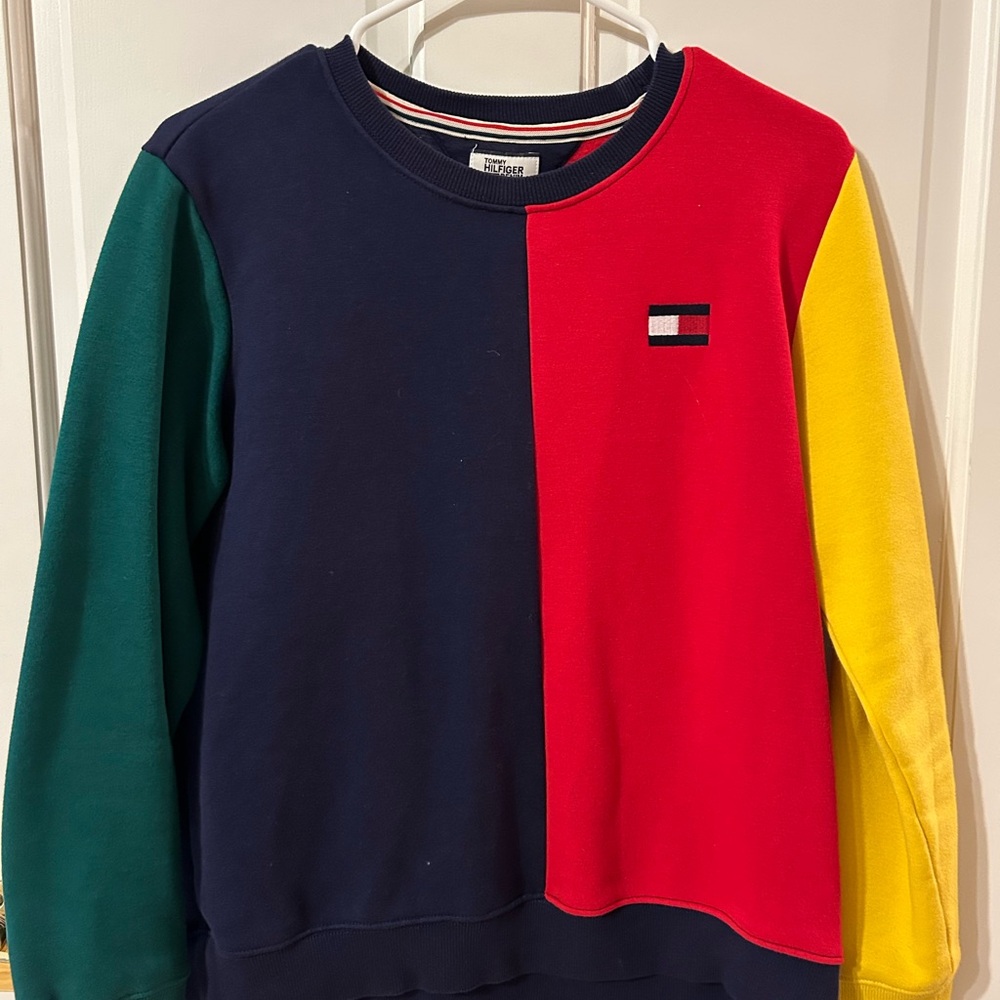 Tommy Hilfiger Colorblock Sweater - Red, Yellow, Green, and Blue